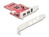 Scheda Tecnica: Delock Pci Express X1 Card To 2 X External Firewire B + 1 X - External Firewire - Low Profile Form Factor