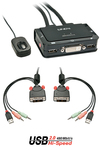 Scheda Tecnica: Lindy Kvm Switch Compact USB Audio Dvi, 2 Porte - Switch Compatto Per Monitor Dvi E Porte Audio Per Connession