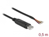 Scheda Tecnica: Delock ADApter Cable USB 2.0 Type To Serial Rs-232 - With 9 Open Wires + Shielding 0.5 M