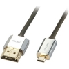 Scheda Tecnica: Lindy Cavo Cromo HDMI High Speed /d Slim, 0.5m - Cavo Attivo HDMI Con Ethernet Per Per Monitor Controllo Di