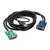 Scheda Tecnica: APC Mouse Cavo tastiera / video / (KVM) USB, HD 15 (VGA) - (M) a HD 15 (VGA) (M) 1.83 m per P/N: AP5201, AP5202, AP580