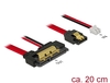Scheda Tecnica: Delock Cable SATA 6GB/s 7 Pin Receptacle + 2 Pin Power - Female > SATA 22 Pin Receptacle Straight (5 V) Metal 20 Cm