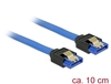 Scheda Tecnica: Delock Cable SATA 6GB/s Receptacle Straight > SATA - Receptacle Straight 10 Cm Blue With Gold Clips