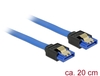 Scheda Tecnica: Delock Cable SATA 6GB/s Receptacle Straight > SATA - Receptacle Straight 20 Cm Blue With Gold Clips