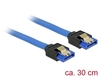 Scheda Tecnica: Delock Cable SATA 6GB/s Receptacle Straight > SATA - Receptacle Straight 30 Cm Blue With Gold Clips