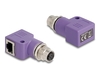 Scheda Tecnica: Delock M12 Adapter D-coded 4 Pin Female To RJ45 Jack Cat.5e - With Mounting Hole 90- Angled Violet