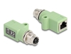 Scheda Tecnica: Delock M12 Adapter X-coded 8 Pin Female To RJ45 Jack Cat.5e - With Mounting Hole Straight Green