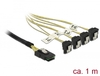 Scheda Tecnica: Delock Cable Mini SAS SFF-8087 - > 4 X SATA 7 Pin Angled 1 M