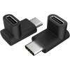 Scheda Tecnica: Akasa Right Angle USB 3.2 Gen2 Type-C Male to Female ADApte - 2 Pack, up to 10Gbps Data Transfer, 3A Fast Charging