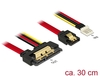Scheda Tecnica: Delock Cable SATA 6GB/s 7 Pin Receptacle + Floppy 4 Pin - Power Male > SATA 22 Pin Receptacle Straight Metal 30 Cm
