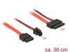 Scheda Tecnica: Delock Cable SATA 6GB/s 7 Pin Receptacle + Micro Fit 3.0 4 - Pin Power Plug > Slim SATA 13 Pin Receptacle 30 Cm