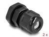 Scheda Tecnica: Delock Ex Cable Gland M12 Black 2 Pieces - 