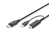 Scheda Tecnica: DIGITUS Cavo ADAttatore da HDMI a DP, 2m, 4K@30Hz fonte di - energia esterna USB - A