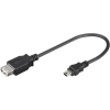 Scheda Tecnica: Goobay Cavo USB 2.0 female/mini B 5 Pin male 0,2 M - Nero