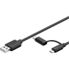 Scheda Tecnica: Goobay Cavo USB / Micro B Con ADAttatore USB-c - 