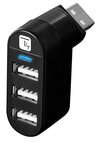 Scheda Tecnica: Techly Mini Hub Redante Con 3 Porte USB 2.0 Nero - 