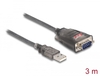 Scheda Tecnica: Delock ADApter USB 2.0 Type-a To 1 X Serial Rs-232 D-sub 9 - Pin Male With Nuts With 3 X LED 3 M