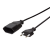 Scheda Tecnica: Logilink 2m, 2xCEE 7/16 Power Cord Euro CEE 7/16 Plug to - Socket, 2m, Black