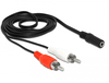 Scheda Tecnica: Delock Audio Cable 2 X Rca Male To 1 X 3.5 Mm 3 Pin Stereo - Jack 1.4 M