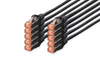Scheda Tecnica: DIGITUS Confezione 10 LAN Cable Cat.6 S/FTP Schermati - Mt 0,25 Colore Nero