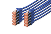 Scheda Tecnica: DIGITUS Confezione 10 LAN Cable Cat.6 S/FTP Schermati - Mt 2 Colore Blu