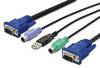 Scheda Tecnica: DIGITUS Switch CAVO TRIPLO PER CONSOLE CON KVM PER SERVER - USB/PS2 - MT. 5