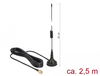 Scheda Tecnica: Delock Gsm / Umts / Lte Antenna Sma Plug 2 Dbi Fixed - Omnidirectional With Connection Cable Rg-174 2.5 M Outdoor