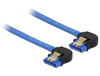 Scheda Tecnica: Delock Cable SATA 6GB/s Receptacle Downwards Angled > SATA - Receptacle Downwards Angled 30 Cm Blue With Gold Clips