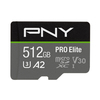 Scheda Tecnica: PNY Sd-micro 512GB Pro Elite Class 10 / Uhs-i U3, A1 - V30, Read:100mb/write:90 Mb/s (4k-fhd) Sdux512u3100pro-ge