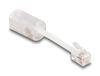 Scheda Tecnica: Delock Telephone Cable Rj10 Plug To Rj10 Jack With - Connection Cable 30 Mm Transparent / White