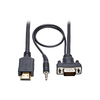Scheda Tecnica: EAton HDMI To VGA 3.5mm Active Video Audio Converter Cable - M/M 0.91m