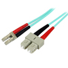 Scheda Tecnica: StarTech 1m Fiber Optic Cable 10GB Aqua Multimode - Duplex 50/125 Lszh LC/SC Om3 Lc To Sc Fiber Patch Cable Cav