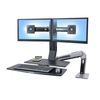 Scheda Tecnica: Ergotron Braccio Doppio Monitor E Tastiera Workfit A - Workstation Scrivania Sit Stand Scrivania Regolabile Ergono