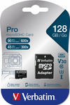 Scheda Tecnica: Verbatim Sdxc MICRO CARD PRO UHS-I 128GB CLASS 10"CL - ADAPTOR