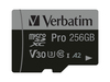 Scheda Tecnica: Verbatim Sdxc MICRO CARD PRO UHS-I 256GB CLASS 10"CL - ADAPTOR