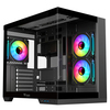 Scheda Tecnica: iTek Case Dark Cave Ds - Gaming Tower, ATX, 3x12cm Argb - Fan, 2xUSB3, Type-c, Side E Front Panel Temp Glass