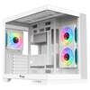 Scheda Tecnica: iTek Case Dark Cave Ds - Gaming Tower, ATX, 3x12cm Argb - Fan, 2xUSB3, Type-c, Side E Front Panel Temp Glass, White