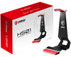 Scheda Tecnica: MSI Headset Hs01 Gaming Stand 'Black With Red, Solid Metal - Design, Non Slip Base, Cable Organiser, Supports Most Hea