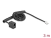 Scheda Tecnica: Delock Telephone Cable / Coiled Cable Rj11 Plug To Rj11 - Jack Black 3 M