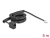 Scheda Tecnica: Delock Telephone Cable / Coiled Cable Rj11 Plug To RJ45 - Jack Black 5 M