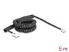 Scheda Tecnica: Delock Telephone Cable / Coiled Cable Rj11 Plug To RJ45 - Plug Black 5 M