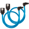 Scheda Tecnica: Corsair Premium Sleeved SATA-Cable - Angolato 30cm Blu E