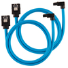 Scheda Tecnica: Corsair Premium Sleeved SATA-Cable - Angolato 60cm Blu E