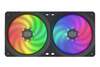 Scheda Tecnica: Cooler Master MasterFan SF240R ARGB 2x120 mm, RGB, 650 - - 1800 RPM, 2 x 43 CFM, 1.58 mmH2O, 4-Pin PWM, 262 g