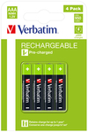 Scheda Tecnica: Verbatim Rechar Battery Aaa 4 Pack /hr03 Rechargeable - Battery