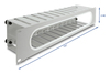 Scheda Tecnica: Delock 19" 2U Cable Management Routing Panel With Opening - And Edge Protection Grey