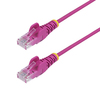 Scheda Tecnica: StarTech 15m Pink Slim Cat.6 Ethernet Cable, Snagless - 28awg, Lszh Cavo Patch Rj 45 (m) A Rj 45 (m) 15 M 3.6 Mm Ut