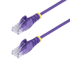 Scheda Tecnica: StarTech 50cm Purple Slim Cat.6 Ethernet Cable - Snagless, 28awg, Lszh Cavo Patch Rj 45 (m) A Rj 45 (m) 50 C