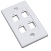 Scheda Tecnica: Intellinet Placca Porta Frutti - 4 Posti Mod.503 Bianco