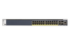 Scheda Tecnica: Netgear M4300-28G-PoE+ Stackable Managed Switch, L3 - 24-port 1GbE (RJ45) PoE+, 2-port 10GBASE-T (RJ45), 2-port 1